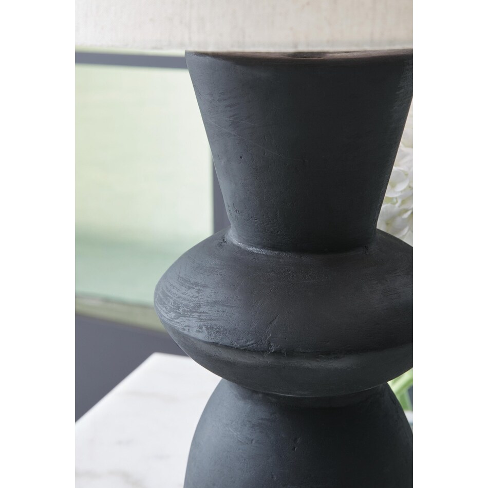 distressed black lamps   
