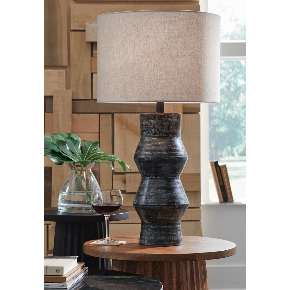 distressed black lamps   