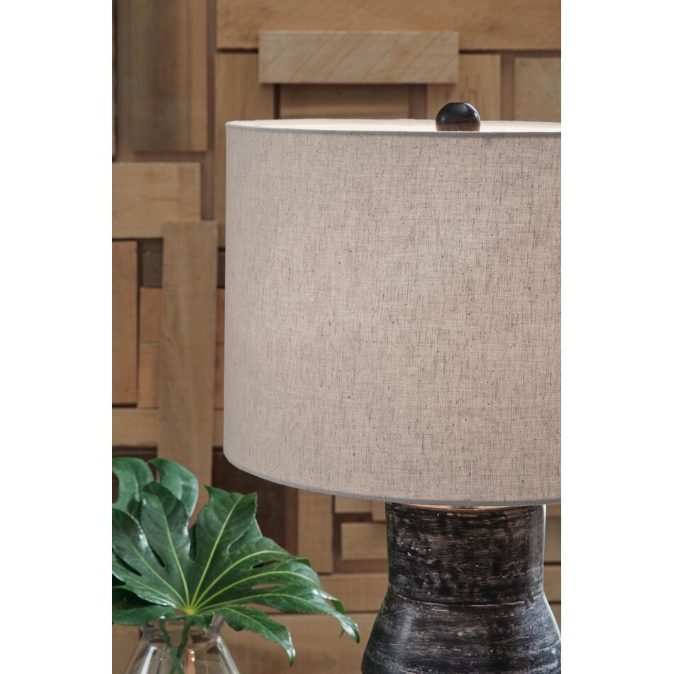 distressed black lamps   