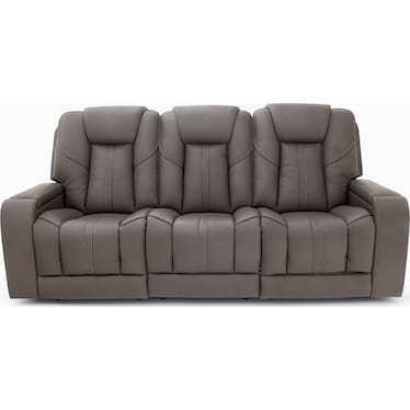 Home Theater Power Reclining Sofa w/ Adjustable Headrest & Lumbar with Extendable Footrest and USB P