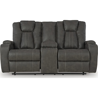 Batavia Pier Glider Recliner Loveseat w/Console