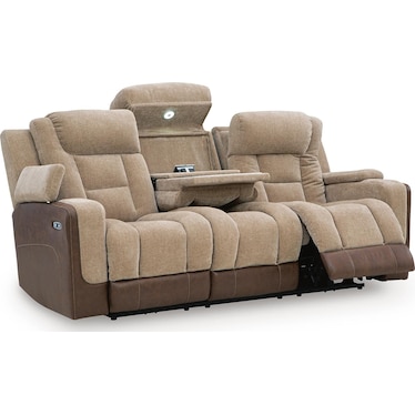 Mixed Motion Power Reclining Sofa