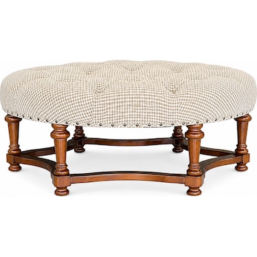 Fullerton Round Tufted Cocktail Ottoman