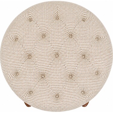 Fullerton Round Tufted Cocktail Ottoman