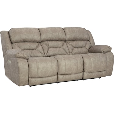 Double Reclining "Zero Gravity" Power Sofa w/ Headrest & Lumbar, Extended Footrest and USB Port