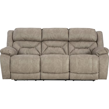 Double Reclining "Zero Gravity" Power Sofa w/ Headrest & Lumbar, Extended Footrest and USB Port