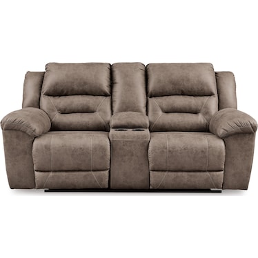 Stoneland Reclining Loveseat with Console
