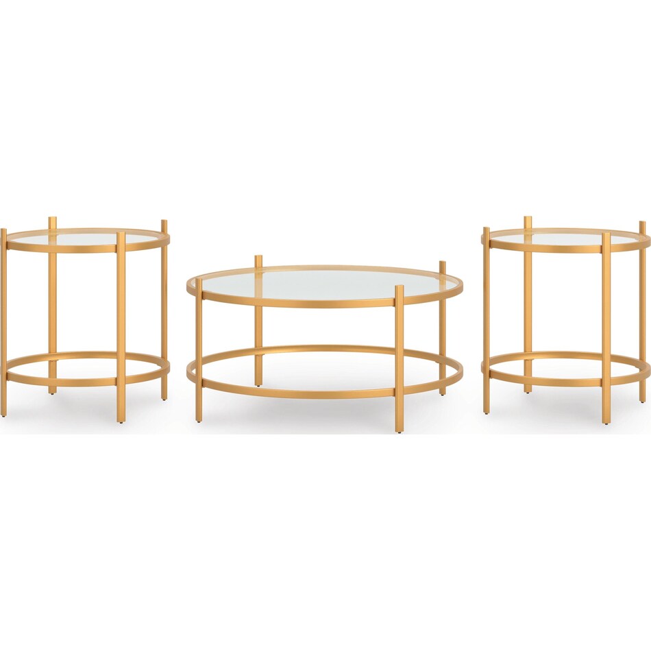 gold occasional tables   