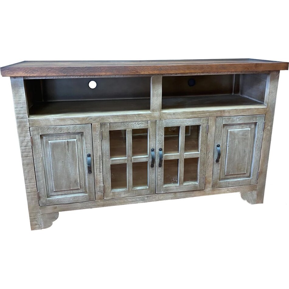 gray distressed wall units   