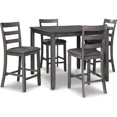 Bridson Counter Height Dining Table and 4 Bar Stools