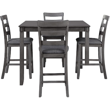 Bridson Counter Height Dining Table and 4 Bar Stools