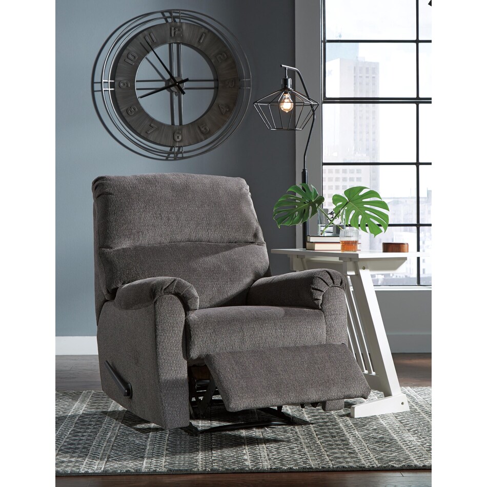 gray fabric recliners   