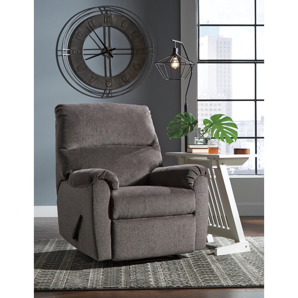gray fabric recliners   