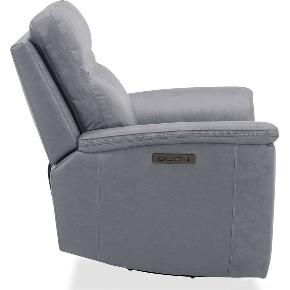 gray leather recliner   