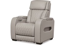 gray leather recliner   