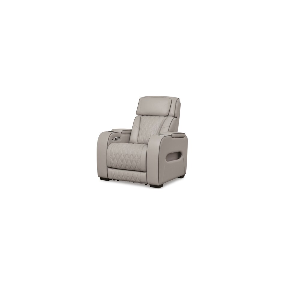 gray leather recliner   