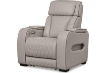 gray leather recliner   