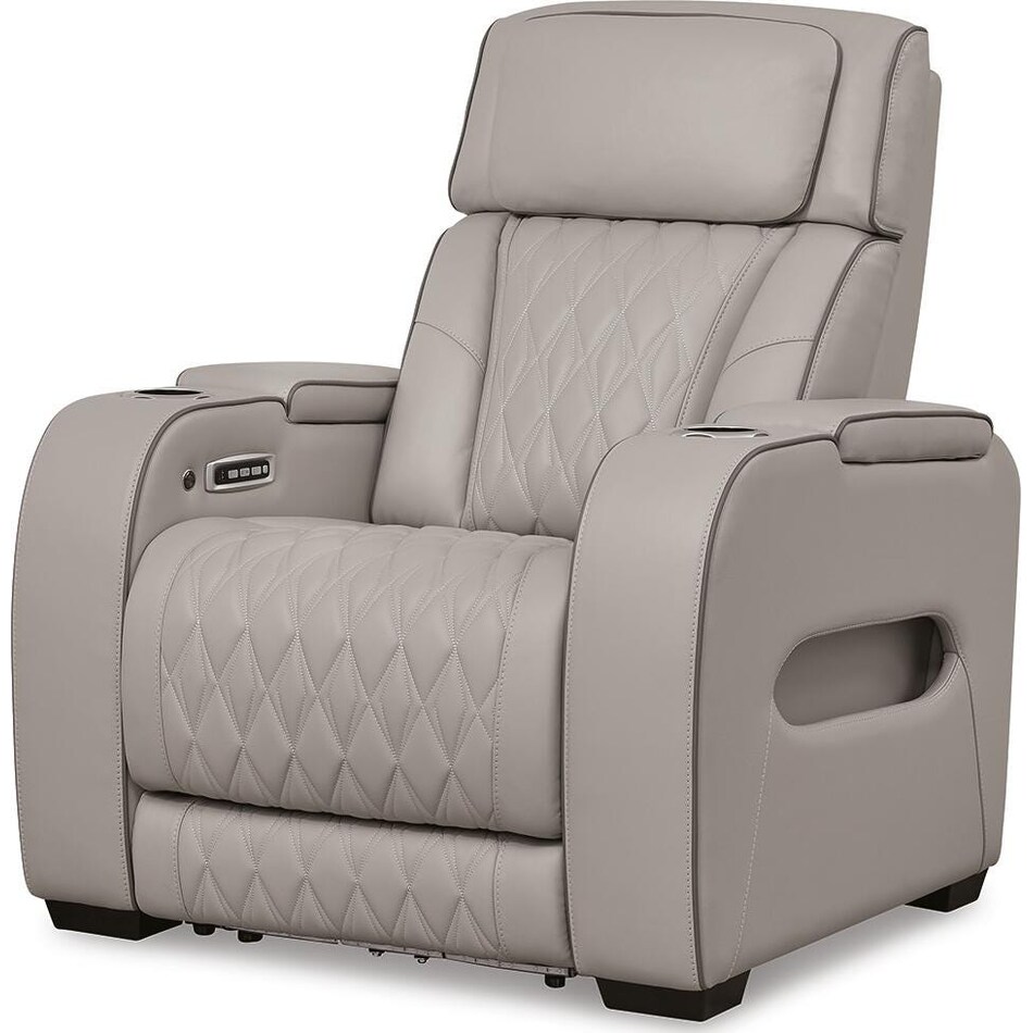 gray leather recliner   