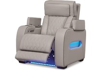 gray leather recliner   