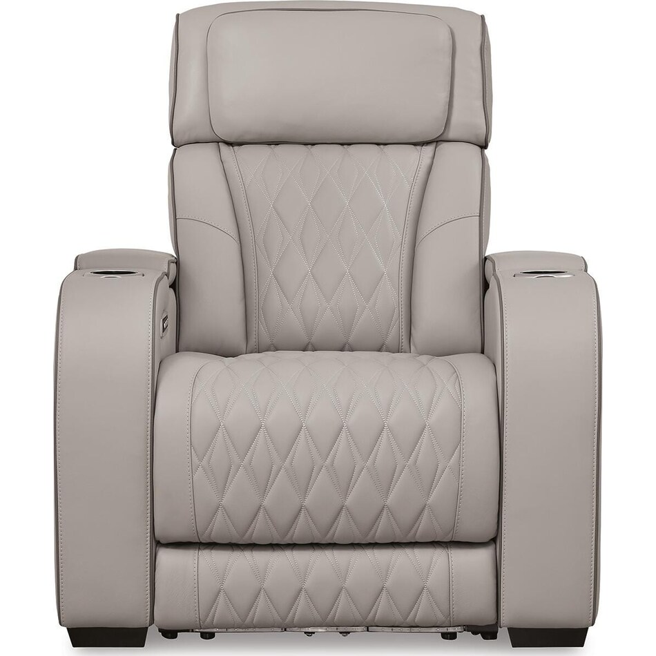 gray leather recliner   