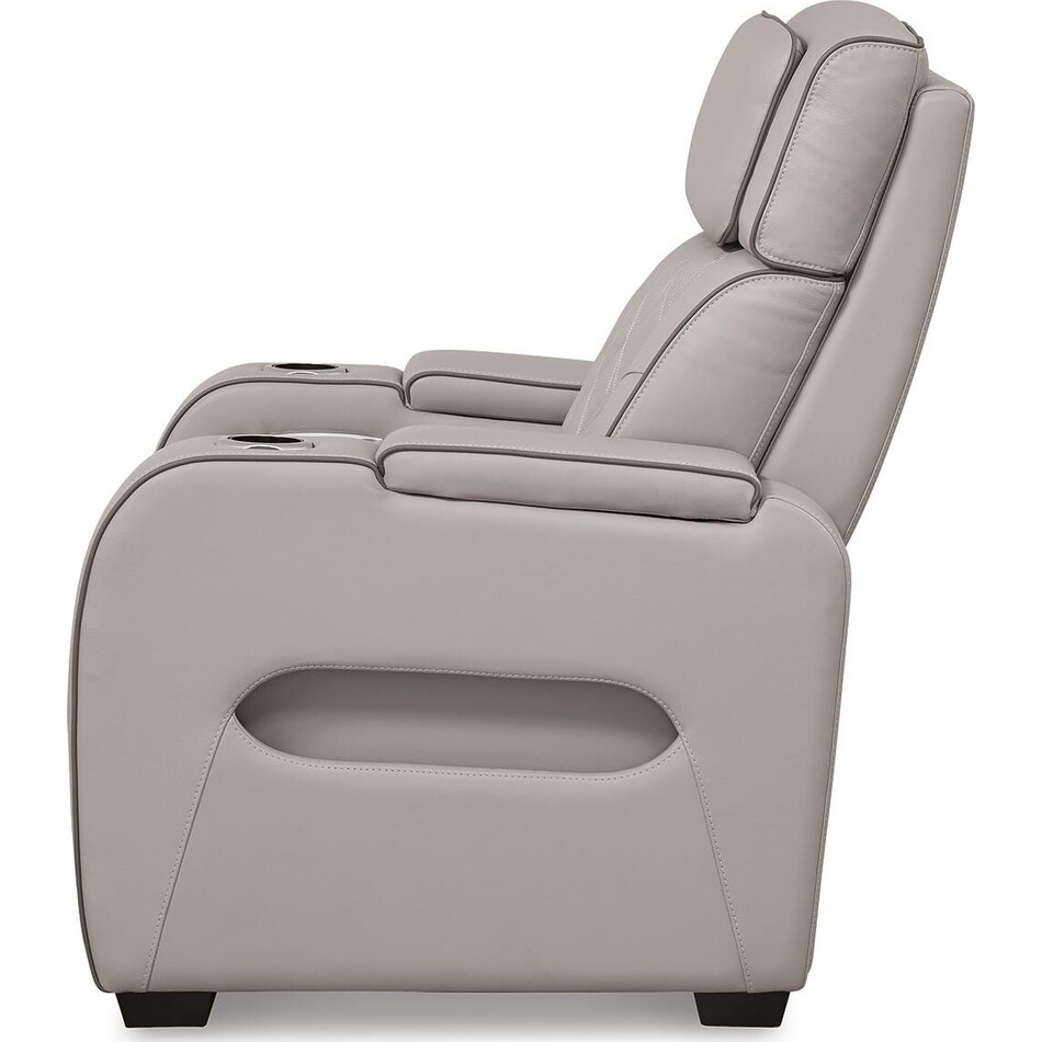 gray leather recliner   