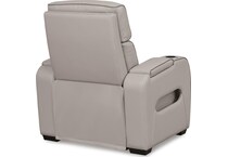 gray leather recliner   