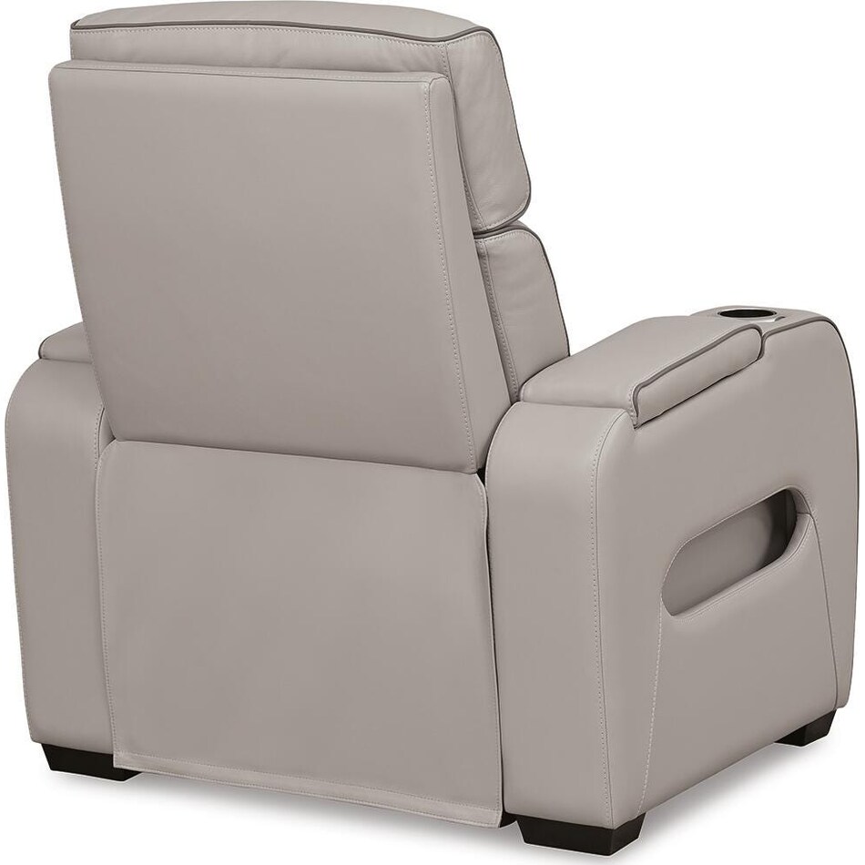 gray leather recliner   