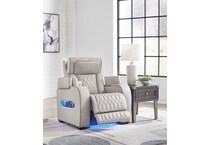 gray leather recliner   