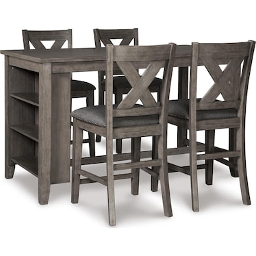 Caitbrook Counter Height Dining Table and 4 Barstools