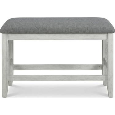 Fulton Counter Height Bench - White
