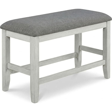 Fulton Counter Height Bench - White
