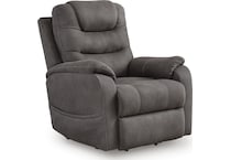 gunmetal fabric recliners   