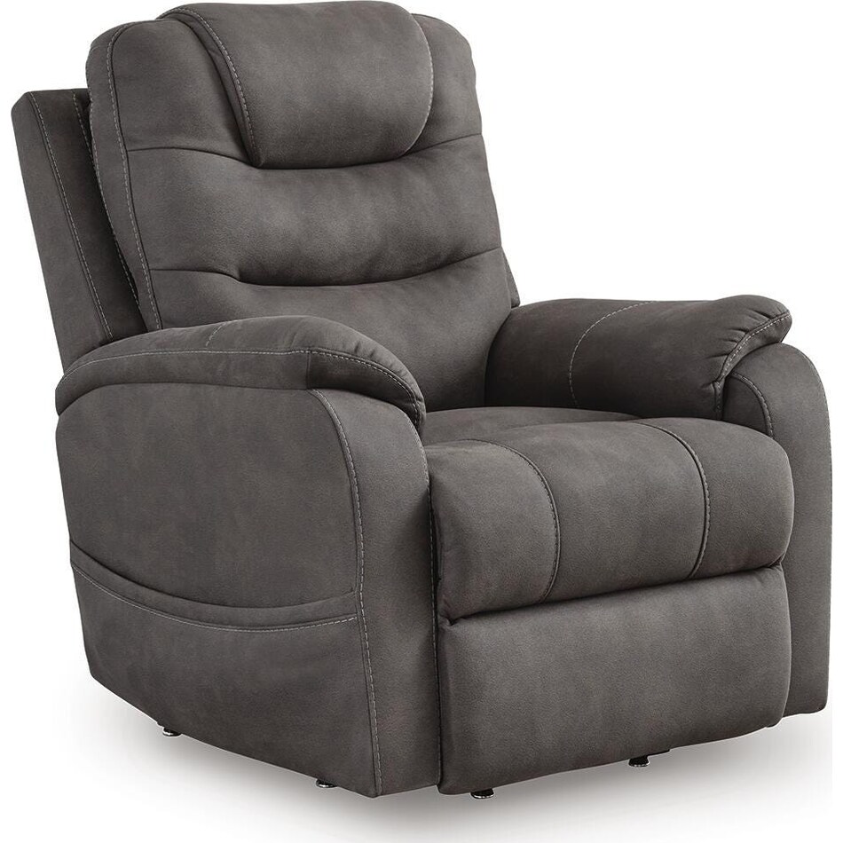 gunmetal fabric recliners   