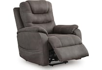 gunmetal fabric recliners   