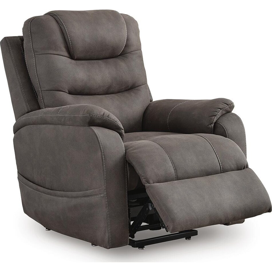 gunmetal fabric recliners   
