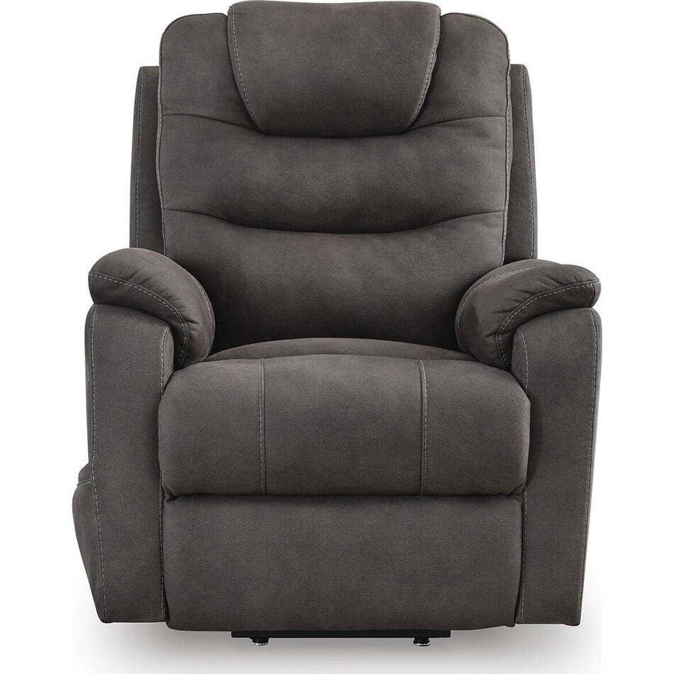 gunmetal fabric recliners   