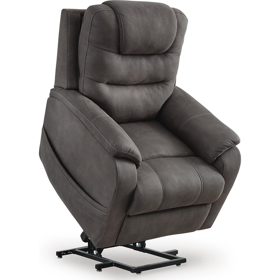 gunmetal fabric recliners   