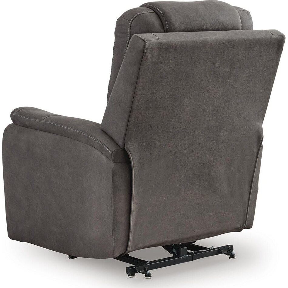 gunmetal fabric recliners   