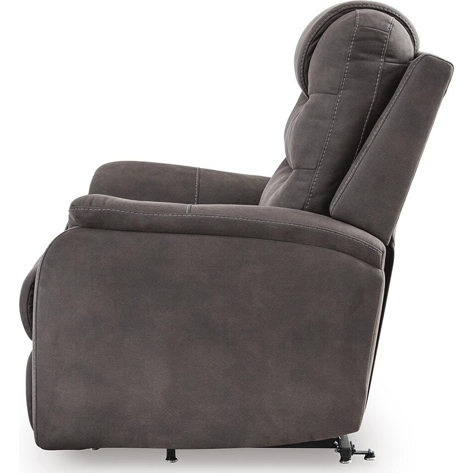 gunmetal fabric recliners   