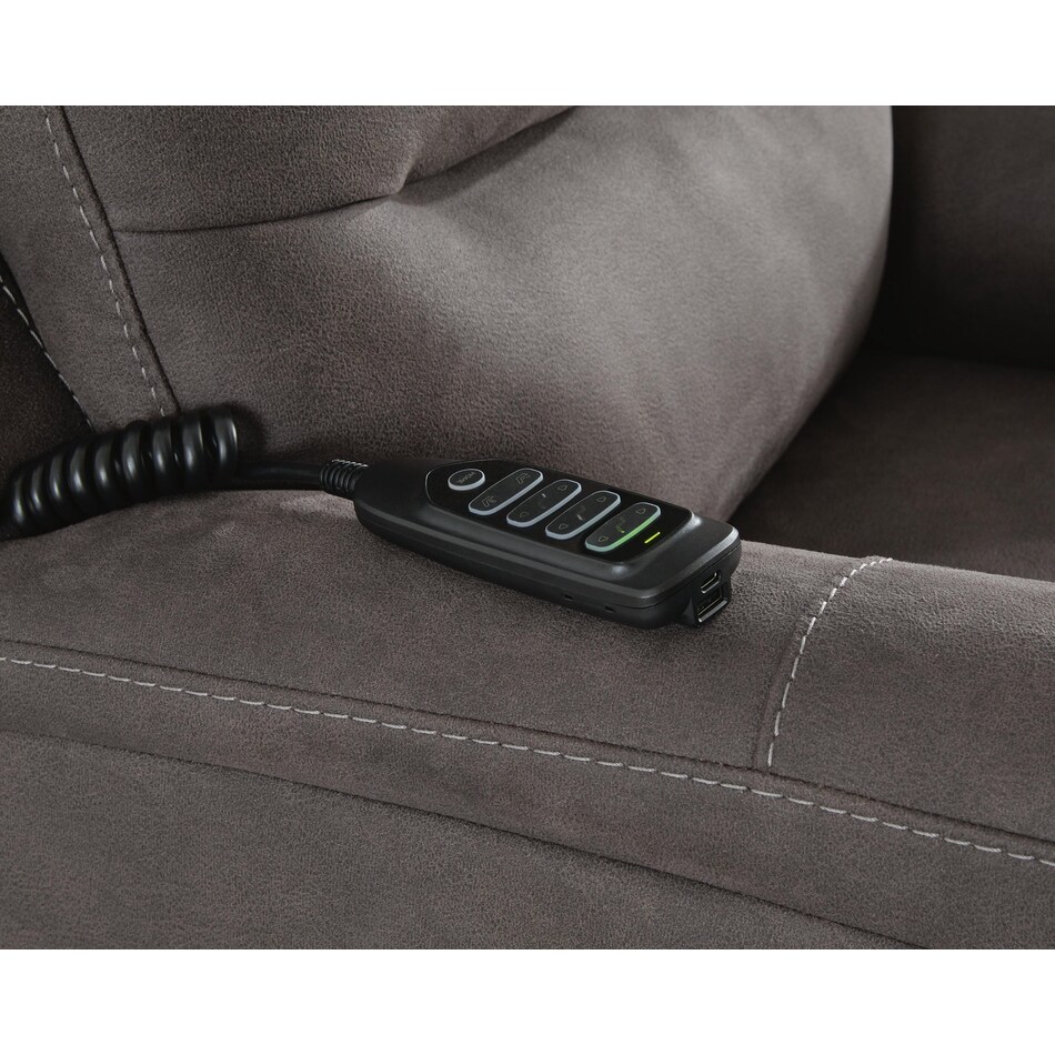 gunmetal fabric recliners   