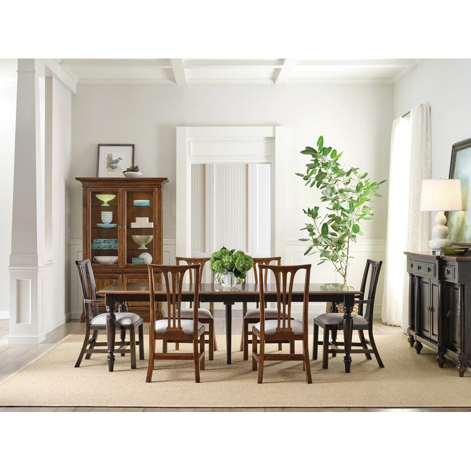 heritage maple medium stain dining room suites   