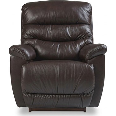 Power Leather Rocking Recliner w/ Headrest & Lumbar