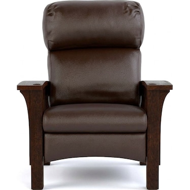 Bustle Back Bow Arm Leather Recliner