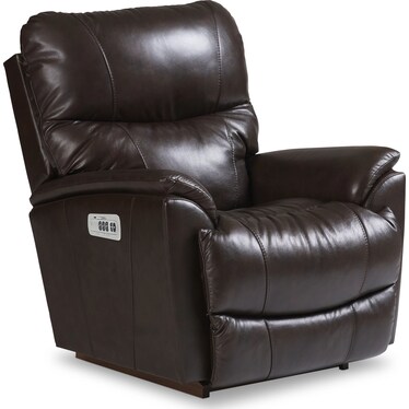 Power Leather Rocking Recliner with Power Headrest
