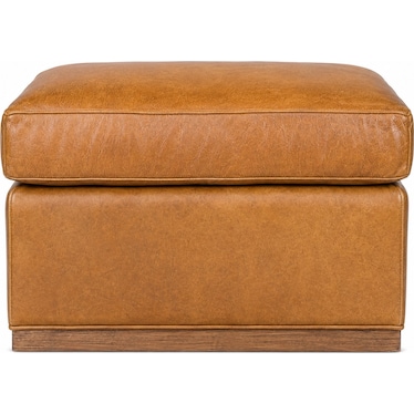 Hartman Tobacco Leather Ottoman