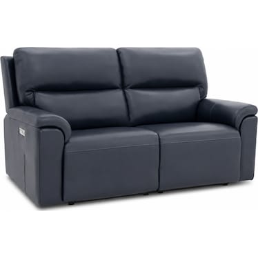Power Reclining Leather Loveseat