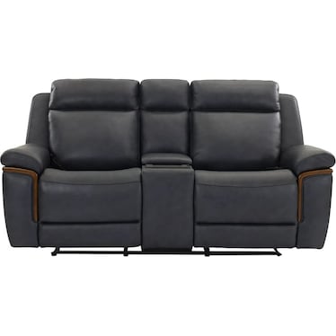 Leather Power Reclining Loveseat