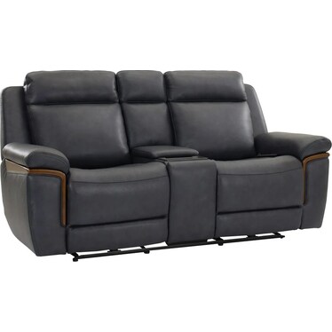 Leather Power Reclining Loveseat