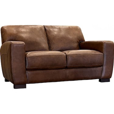 Italian Leather Loveseat