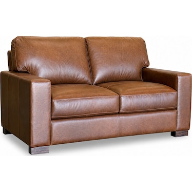 Italian Leather Loveseat